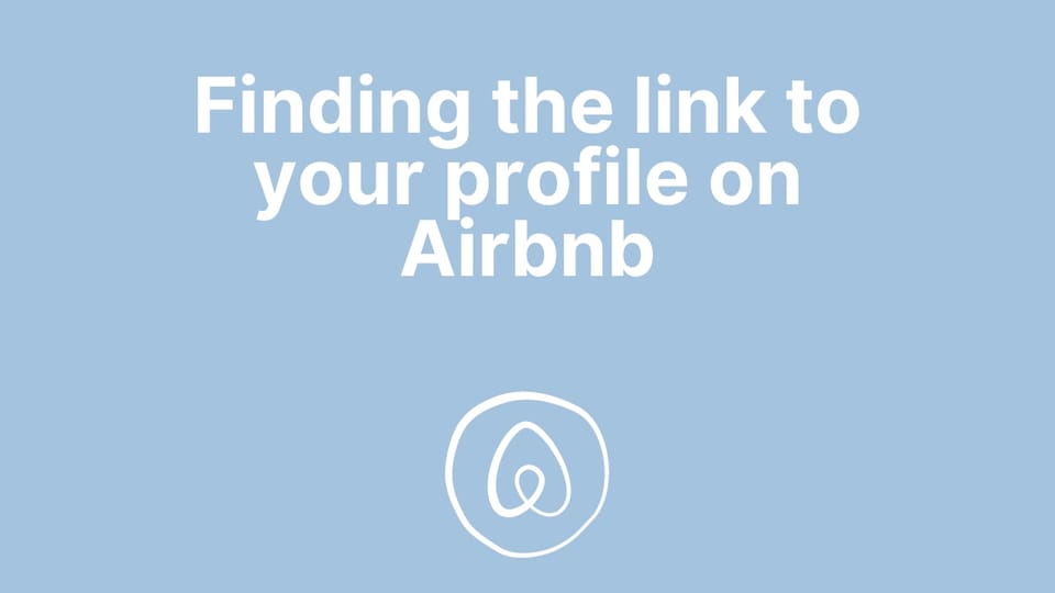 How do I find my Airbnb profile link (URL)?